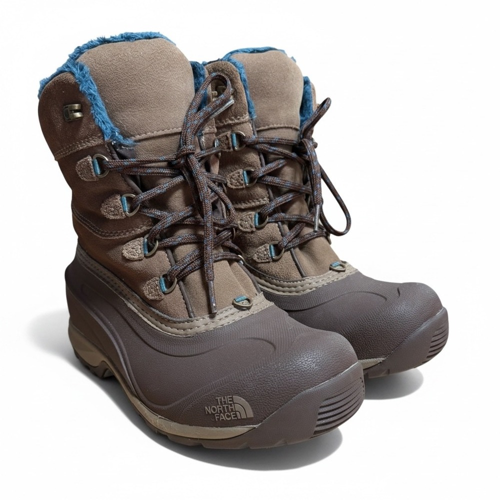 The North Face Shellista Brown Teal Waterproof Insulated Boots Women's 8 NICE